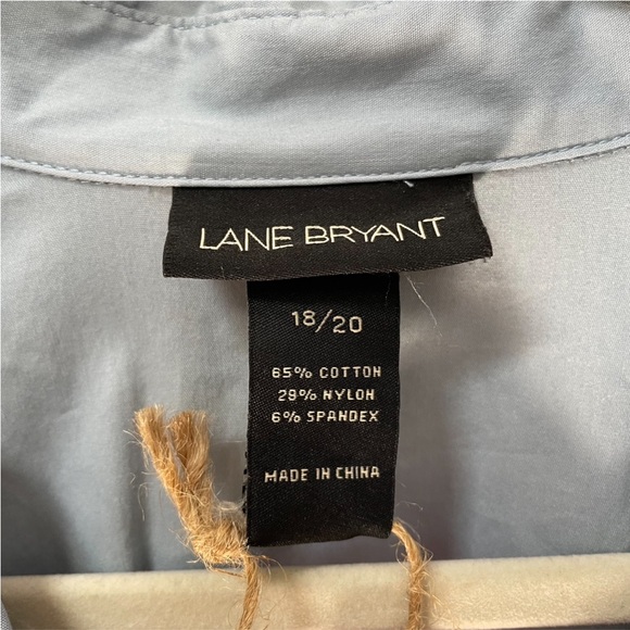 Lane Bryant Blue Button Down Shirt Top size 18/20 - Picture 3 of 3